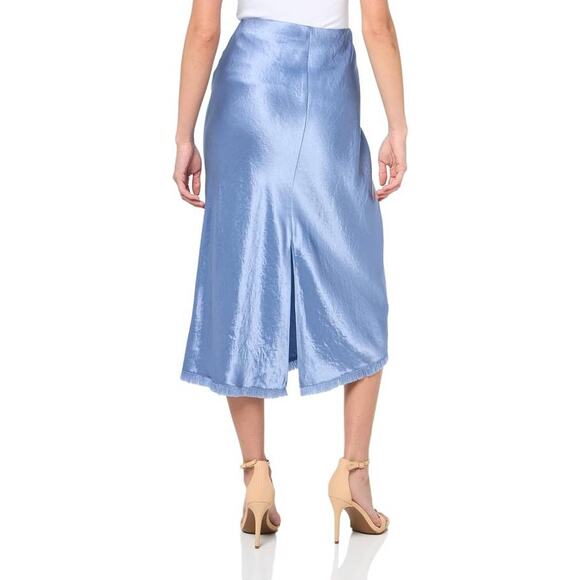 Vince Fray Edge Bias Skirt in Azure Gem L - Picture 3 of 3